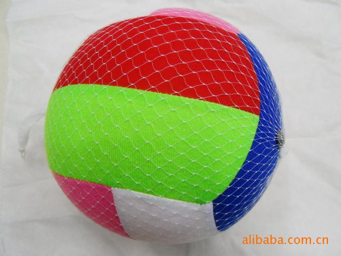 厂家直销优质布艺排球可定制logo充气海边沙滩球耐磨机缝球批发